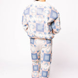 Preorder Ivory, Blue & Light Pink Patchwork Pant - Multi [Queen of Sparkles]
