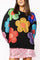 Preorder Multi Oversized Rhinestone Flower Sweatshirt - Black [Queen of Sparkles]