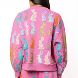 Purple Multi Easter Bunny Shorts - Queen of Sparkles