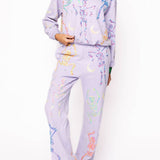 Preorder Multi Dancing Skeleton Mock Neck Sweatshirt - Lavender [Queen of Sparkles]