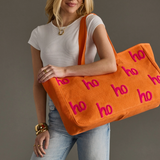 Orange & Pink Ho Ho Ho Tote