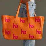 Orange & Pink Ho Ho Ho Tote