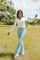 Holly Long Sleeve Button Up Bodysuit - White [BuddyLove]