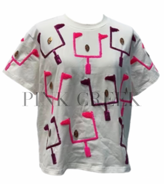 Pink & Purple Field Goal Tee Queen of Sparkles