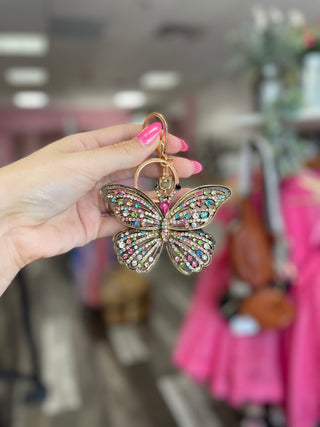 Multi Color Butterfly Keychain