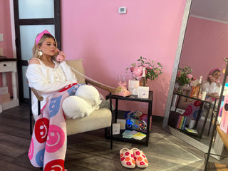 Pink Flower Slippers