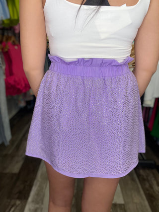 Lavender Rhinestone Active Skort Queen of Sparkles