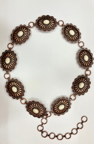 Bronze Concho Belt With Detail