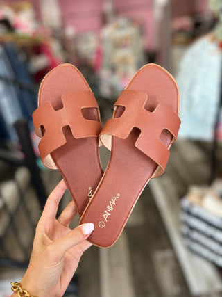 Tan Slide Sandals - NO BOX