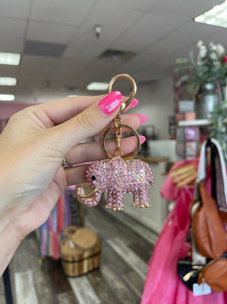 Pink Elephant Keychain