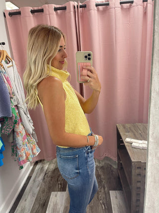 Don't Go Back Dusty Lavender Turtle Neck Tank