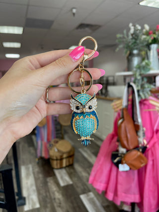 Blue Owl Keychain
