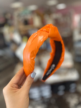 Orange Puff Knotted Headband