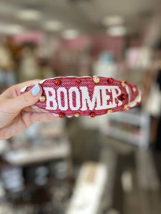 Boomer Sooner Cross Stitch Headband