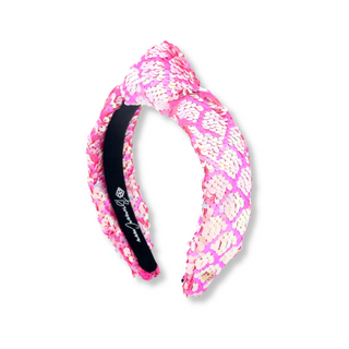 Hot Pink Iridescent Sequin Headband - Child Size