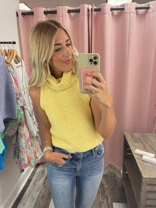 Don't Go Back Dusty Lavender Turtle Neck Tank