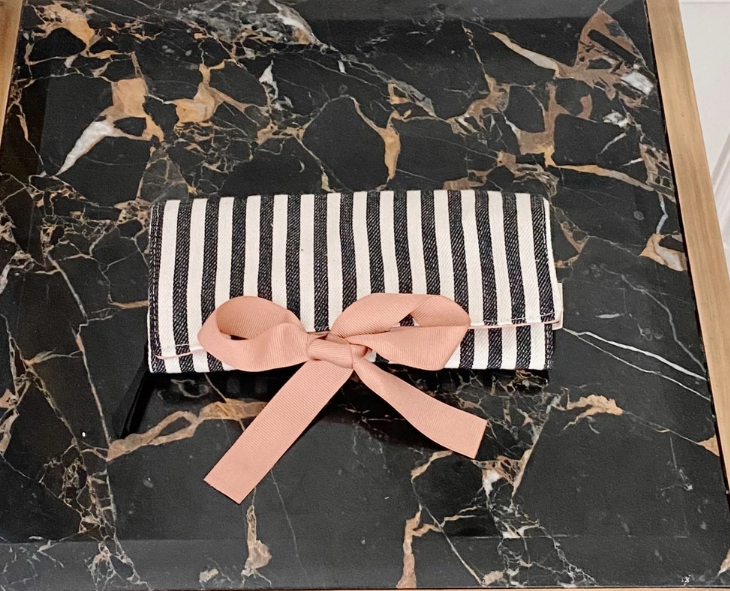 Jewelry Roll Travel Pouch- Stripe- Bag-All