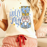 Holly Jolly Nutcracker Graphic Tee-Sparkle-Blue