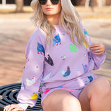 Lavender Multi Chicken Shorts - Queen of Sparkles