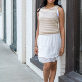 Isabella Sweater Tank – Taupe Ivory