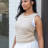 Isabella Sweater Tank – Taupe Ivory