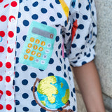 Queen of Sparkles Colorblock Polka Dot Teacher Icon Button Up Top