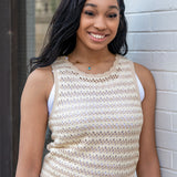 Isabella Sweater Tank – Taupe Ivory