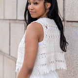 Matilda Crochet Vest - Natural
