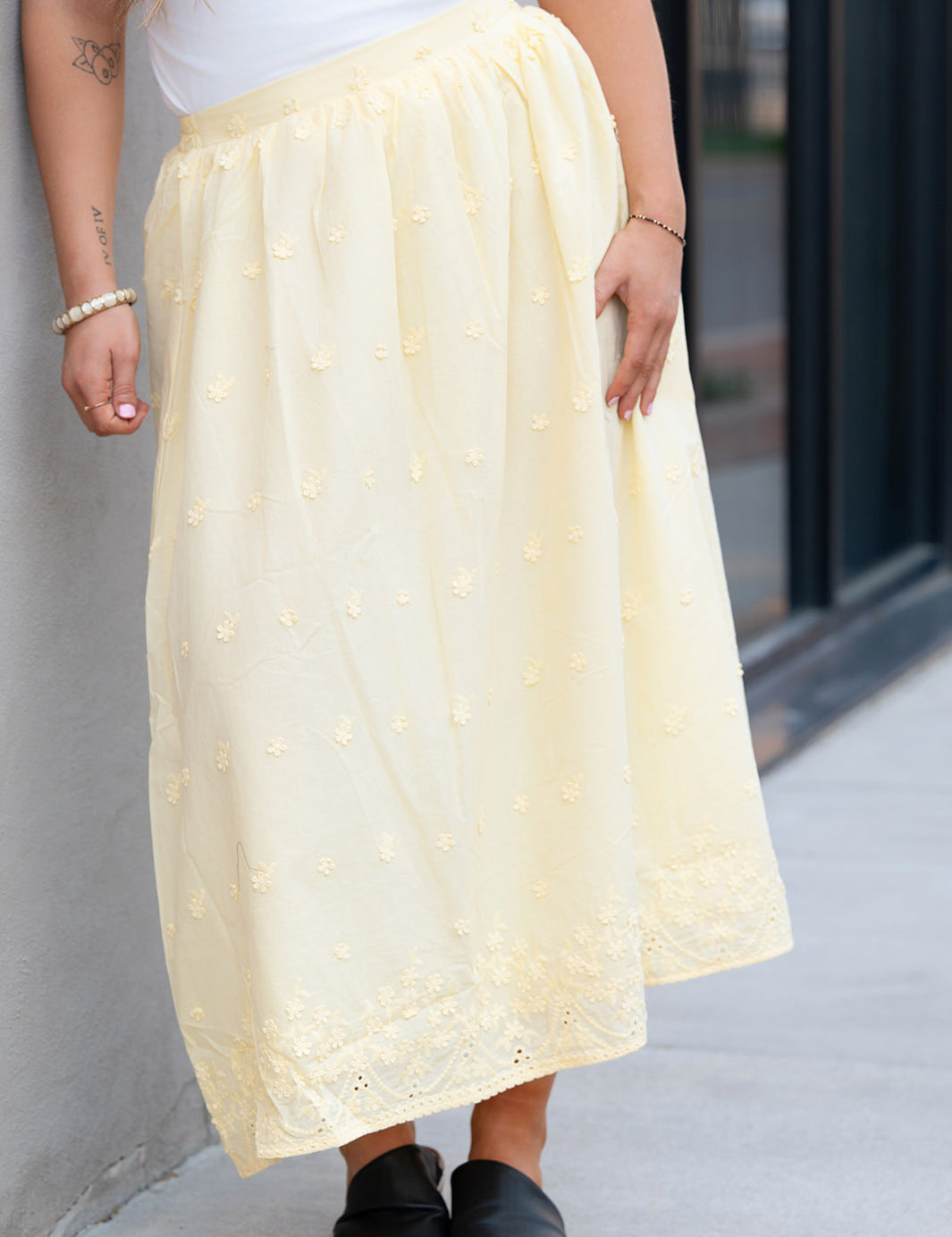Beachglass Embroidered Maxi Skirt