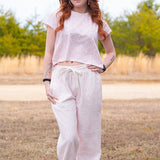 LoveShackFancy Lillia Bow Print Sweatpant – Chantilly