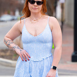 LoveShackFancy Ergo Bow Print Active Dress –  Chilled Blue