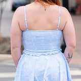 LoveShackFancy Ergo Bow Print Active Dress –  Chilled Blue