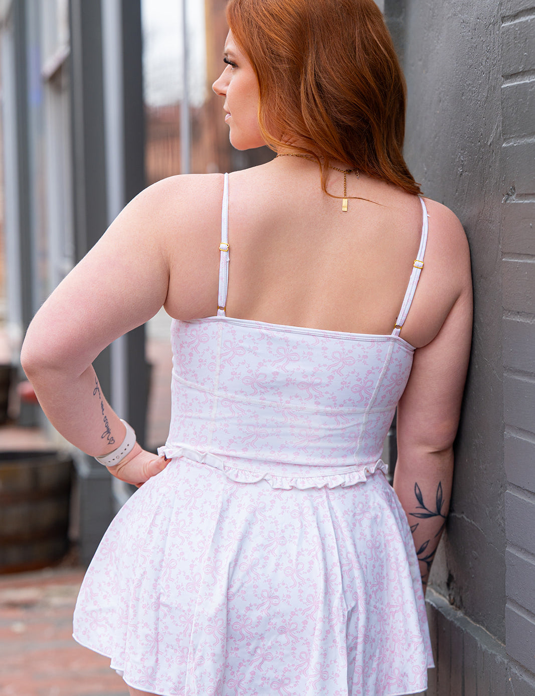 LoveShackFancy Ergo Bow Print Active Dress – Chantilly