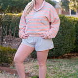 Solid Sporty Short – Salmon & Grey