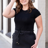 Refined Denim Stretch Skort Black Wash