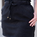 Refined Denim Stretch Skort Black Wash