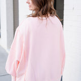Solid French Terry Oversized Sweatshirt – Blush