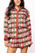 Red Plaid Mahjong Tile Button Up Top - Red [Queen of Sparkles]