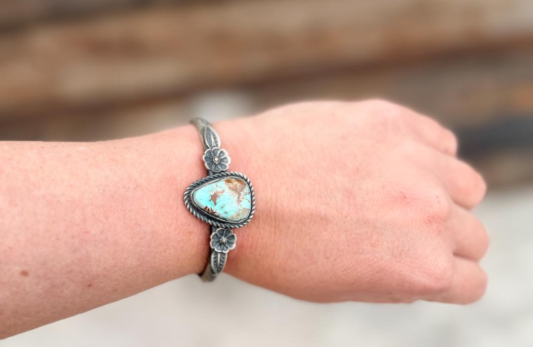One-Stone Turquoise Cuff
