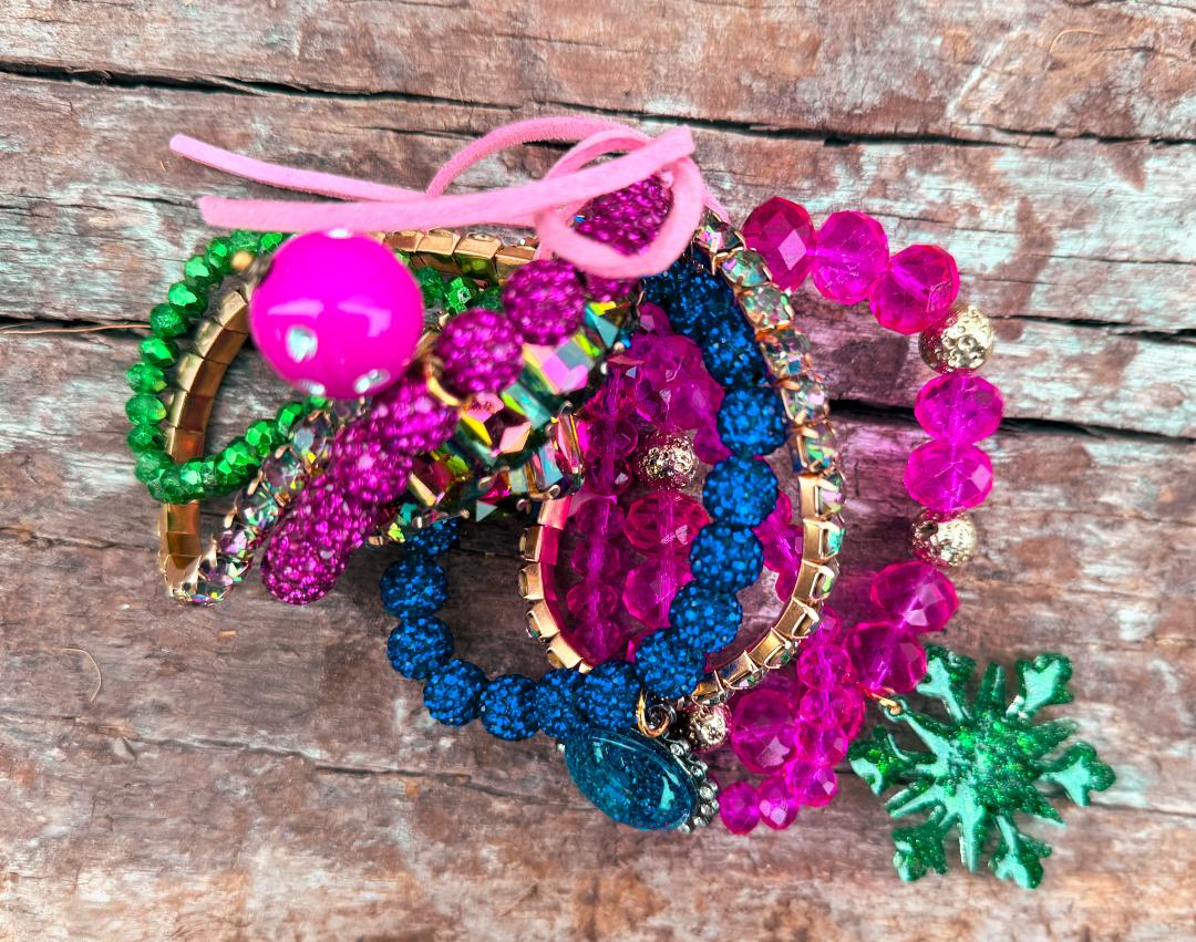 Mixed Crystal Bracelet Stack