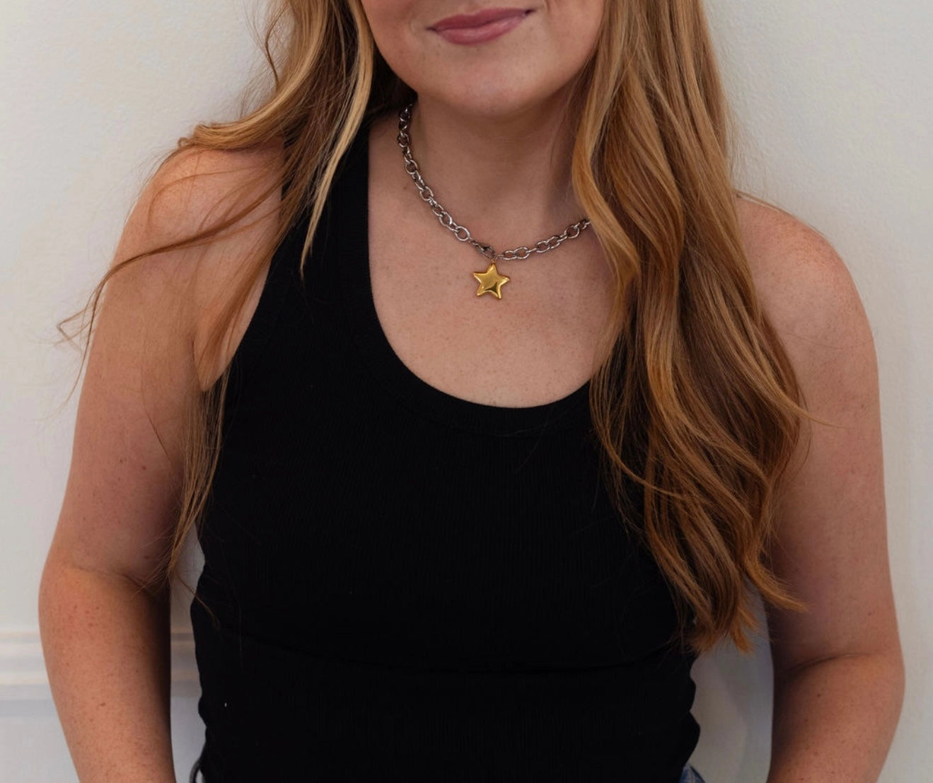 Two Toned Star Necklace-Chansuttpearls