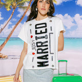 Just Married Tee - White [Queen of Sparkles]