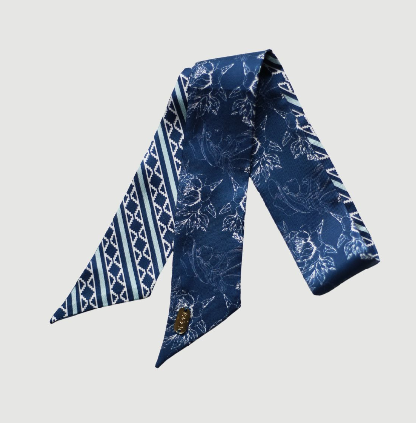 Navy Lil Twilly Scarf 33" | Wrist Scarf
