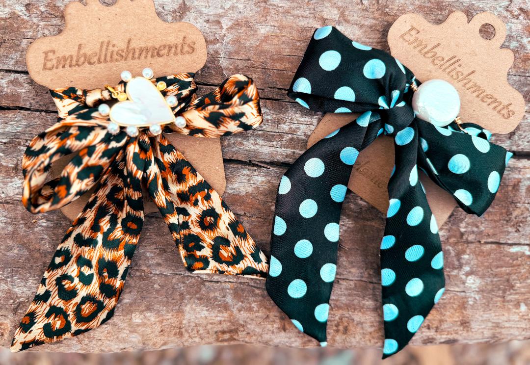 Pattern Wrap Satin Bracelet with Charm