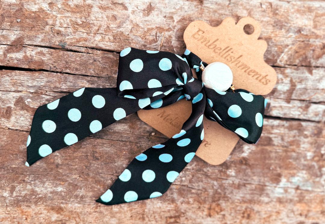 Pattern Wrap Satin Bracelet with Charm