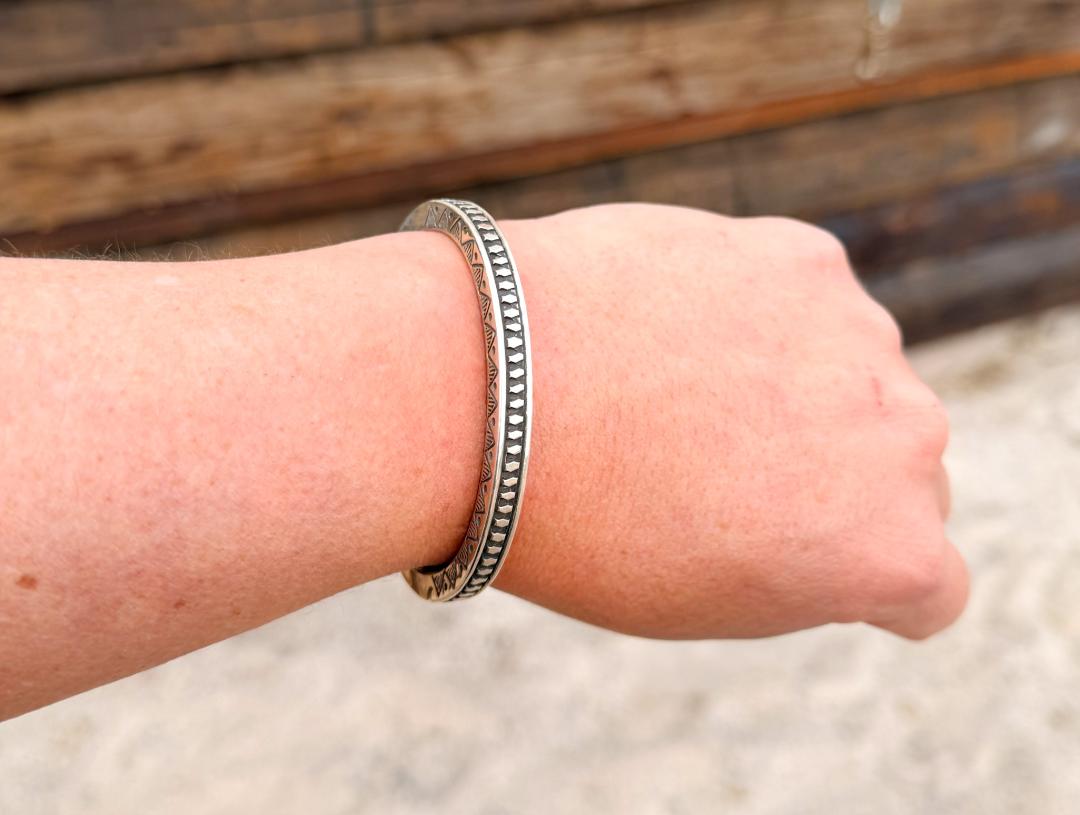 Heavy Gauge Stamped Navajo Cuff