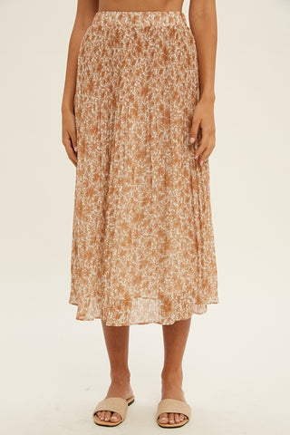 Out Of Reach Floral Midi Skirt