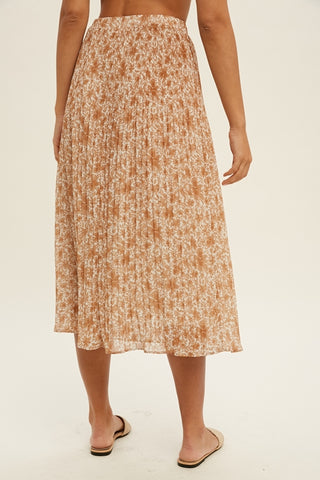 Out Of Reach Floral Midi Skirt