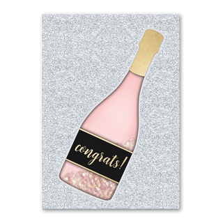 CONGRATS CHAMPAGNE SHAKER GREETING CARD