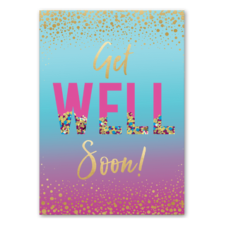 GET WELL SOON SHAKER GREETING CARD